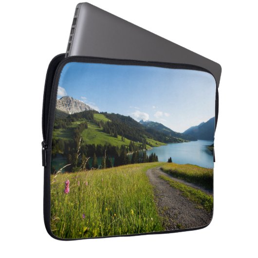 Wasser | Schweizer Alpenwanderweg Laptopschutzhülle (Vorne Rechts)