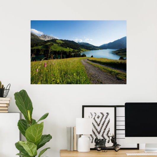 Wasser | Schweizer Alpenwanderweg Poster (Heimbüro)