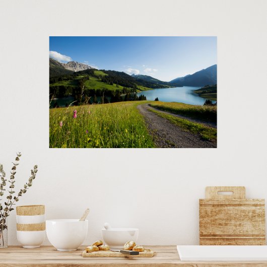 Wasser | Schweizer Alpenwanderweg Poster (Küche)