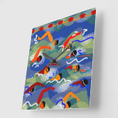 Wasser-Schwimmen-Uhr Quadratische Wanduhr (Winkel)