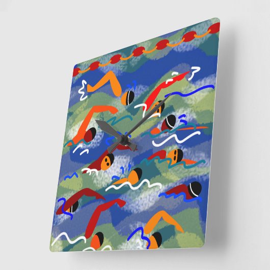 Wasser-Schwimmen-Uhr Quadratische Wanduhr (Winkel)