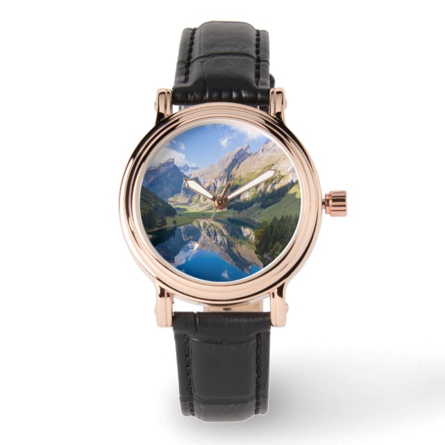 Wasser | See Alpine Schweiz Armbanduhr (Vorderseite)