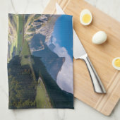 Wasser | See Alpine Schweiz Geschirrtuch (Viertel Falte)