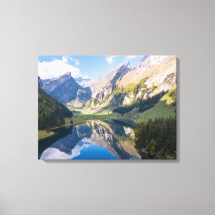 Wasser See Alpine Schweiz Leinwanddruck