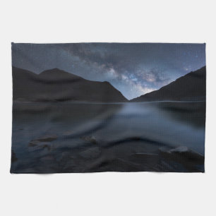 Wasser   See in der Nacht Geschirrtuch