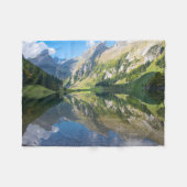 Wasser | Seealpsee Schweizer Alpen Schweiz Fleecedecke (Vorderseite (Horizontal))
