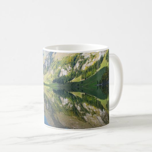 Wasser | Seealpsee Schweizer Alpen Schweiz Kaffeetasse (VorderseiteRechts)