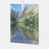 Wasser | Seealpsee Schweizer Alpen Schweiz Ornament Aus Glas (Vorderseite links)