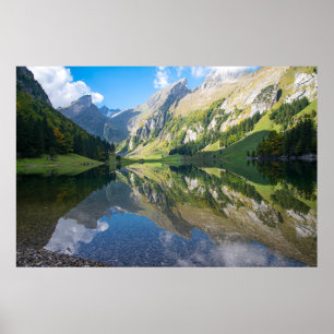 Wasser   Seealpsee Schweizer Alpen Schweiz Poster