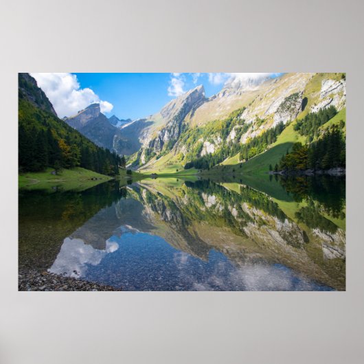 Wasser | Seealpsee Schweizer Alpen Schweiz Poster (Vorne)