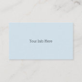 Wasser senkt Visitenkarten Visitenkarte (Rückseite)