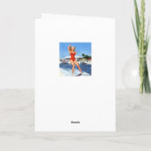 Wasser-Ski-Pin-Up Karte (Rückseite)