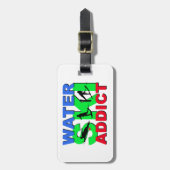 Wasser-Ski-Süchtiger Gepäckanhänger (Vorderseite vertikal)