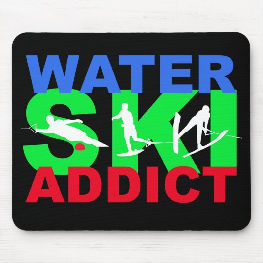 Wasser-Ski-Süchtiger Mousepad (Vorne)