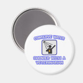 Wasser sparen .. Dusche mit Veterinär Magnet (Vorderseite/Rückseite)