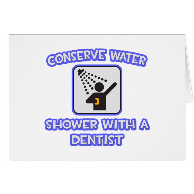 Wasser sparen .. Dusche mit Zahnarzt (Vorderseite (Horizontal))