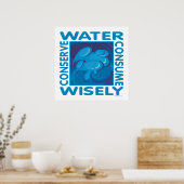 Wasser sparen - Klug nutzen Poster (Küche)