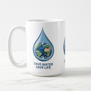 Wasser sparen Leben retten Kaffeetasse