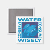 Wasser sparen magnet (Vorderseite/Rückseite)