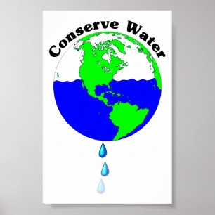 Wasser sparen poster