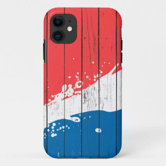 Wasser-Spritzen-Kunst auf hölzernem Muster, Case-Mate iPhone Hülle