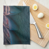 Wasser | St. Louis Missouri Bay Geschirrtuch (Viertel Falte)