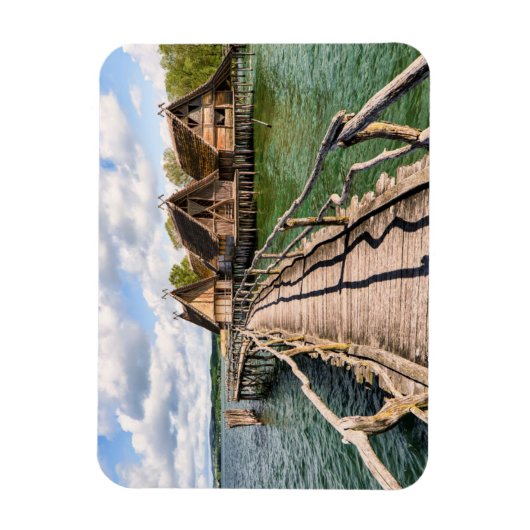 Wasser | Stilhäuser über dem Wasser Magnet (Vertikal)