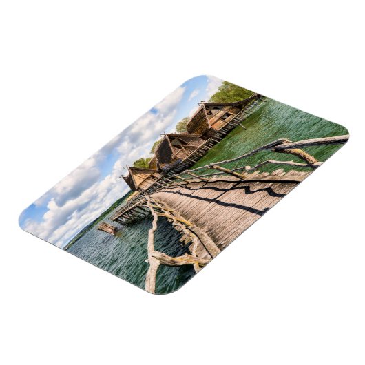 Wasser | Stilhäuser über dem Wasser Magnet (Linke Seite)