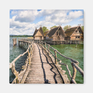 Wasser   Stilhäuser über dem Wasser Magnet