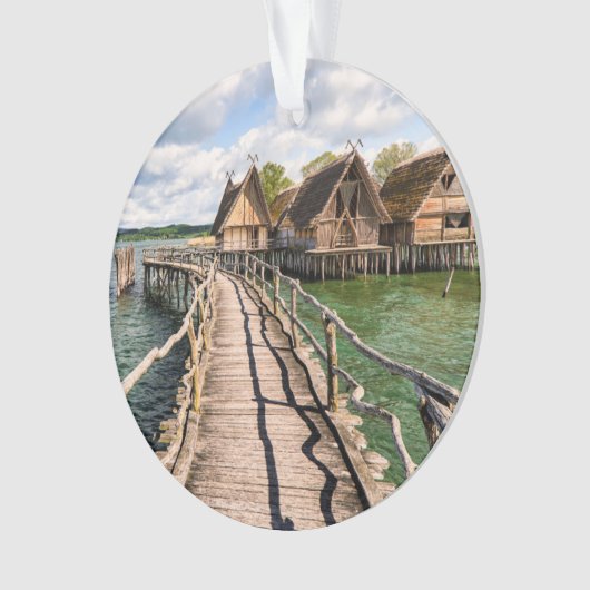 Wasser | Stilhäuser über dem Wasser Ornament (Vorderseite)
