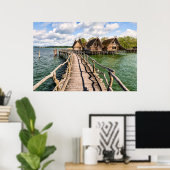 Wasser | Stilhäuser über dem Wasser Poster (Heimbüro)