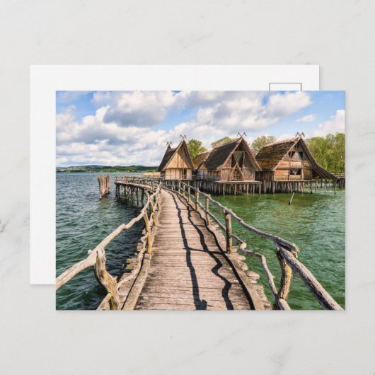 Wasser | Stilhäuser über dem Wasser Postkarte (Vorne/Hinten)