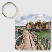 Wasser | Stilhäuser über dem Wasser Schlüsselanhänger (Vorderseite)