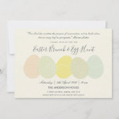 WASSER SUBTTEL PASTEL EASTER EIER BRUNCH & EGG HUN EINLADUNG (Vorderseite)