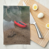 Wasser | Südtiroler See, Italien Geschirrtuch (Viertel Falte)