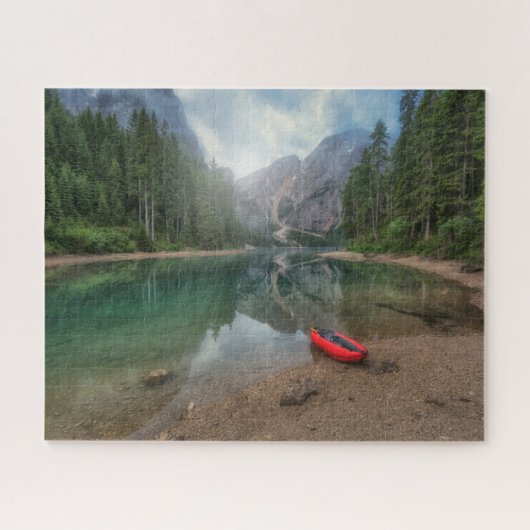 Wasser | Südtiroler See, Italien Puzzle (Horizontal)
