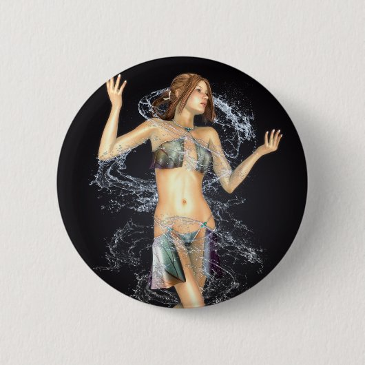 Wasser-Tänzer-Knopf Button (Vorderseite)