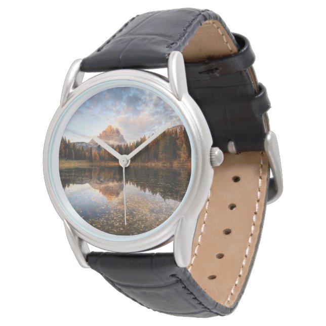 Wasser | Tre Cime Di Lavaredo Italien Armbanduhr (Schrägansicht)