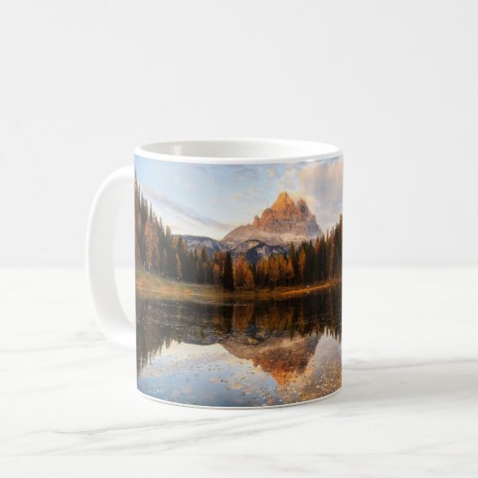 Wasser | Tre Cime Di Lavaredo Italien Kaffeetasse (Vorderseite Links)