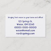 Wasser-Tröpfchen Visitenkarte (Rückseite)