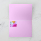 Wasser-Tropfen auf Blumen-Blumenblatt Karte (Innenseite)