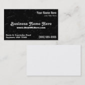 Wasser-Tropfen auf schwarzer Visitenkarte (Vorne/Hinten)