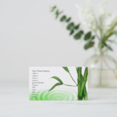 Wasser-Tropfen-Wasser-Kräuselungs-Bambus Visitenkarte (Stehend Vorderseite)