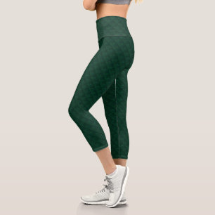 Wasser tropft auf grünem Metall Capri Leggings