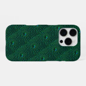 Wasser tropft auf grünem Metall iPhone Hülle (Rückseite (Horizontal))