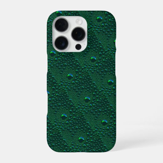 Wasser tropft auf grünem Metall iPhone Hülle (Rückseite)