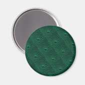 Wasser tropft auf grünem Metall Magnet (Vorderseite/Rückseite)
