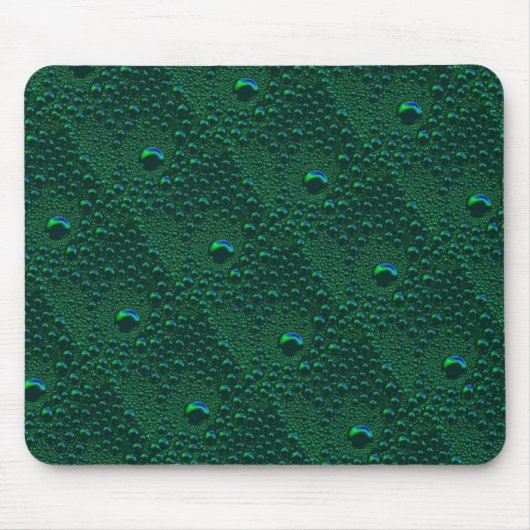 Wasser tropft auf grünem Metall Mousepad (Vorne)