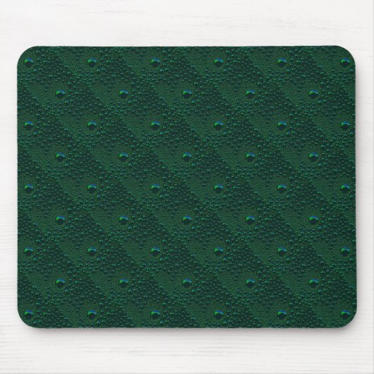 Wasser tropft auf grünem Metall Mousepad (Vorne)