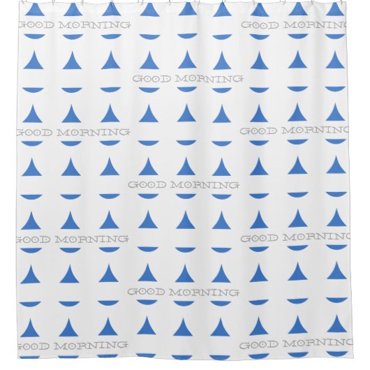 Wasser tropft blau jeden Text, jede Farbe Duschvorhang (Vorderseite)